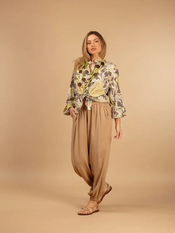 Blusa stampa Boho in Rayon Miri