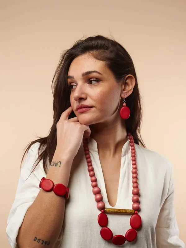 Bracciale leggero, legno Dovie, costume jewelry
