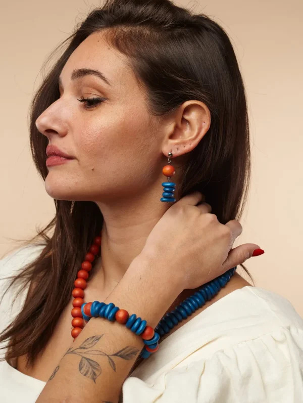 Bracciale leggero, legno Tate, statement jewelry