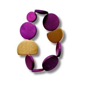 Bracciale legno Kira metallic