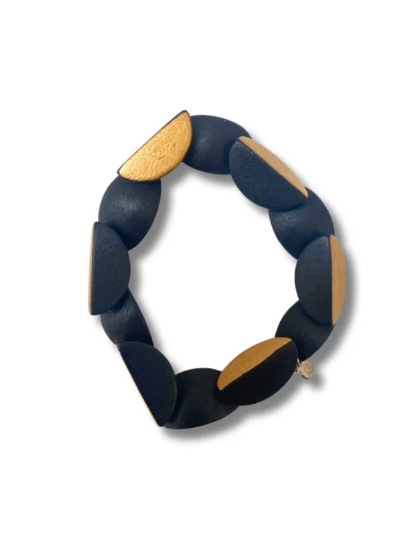 Bracciale legno metallic Iris
