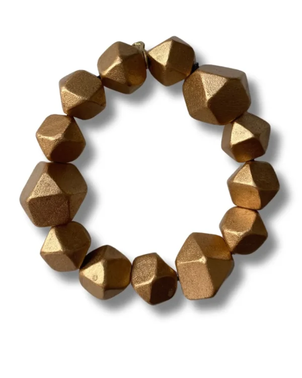 Bracciale legno Swarna metallic