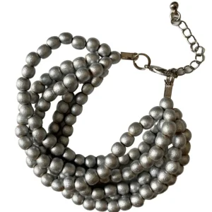 Bracciale Mali legno metallic