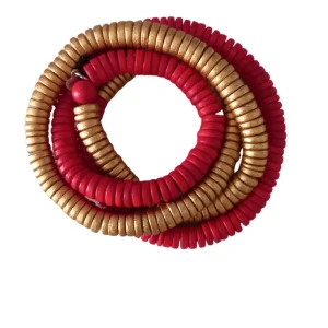 Bracciale Rory legno elastico metallic mix