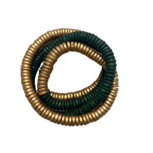 Bracciale Rory legno elastico metallic mix