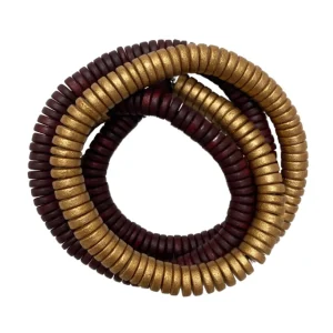 Bracciale Rory legno elastico metallic mix
