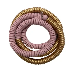 Bracciale Rory legno elastico metallic mix