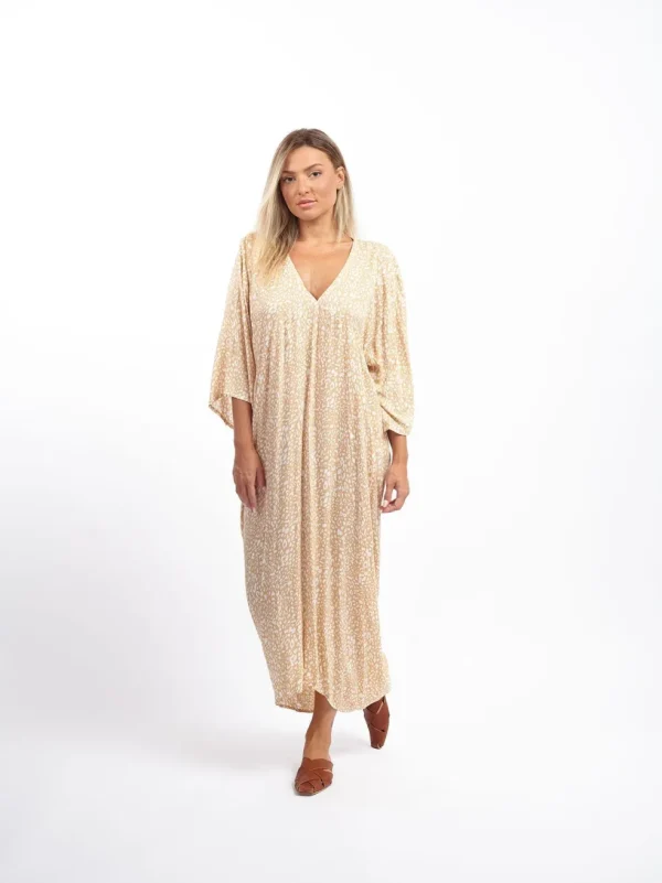 Caftano lungo scollo V rayon Grace
