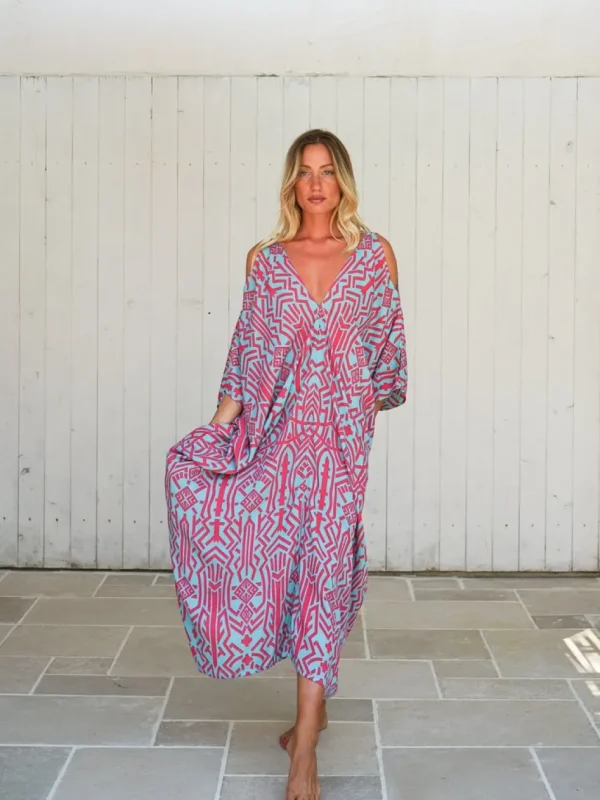 Caftano spacchi manica rayon Nelly