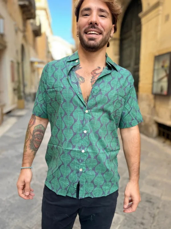 Camicia a maniche corte cotone Gaston