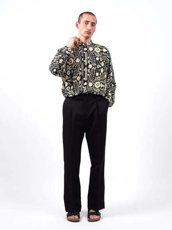 Camicia collo alla coreana seta Moreno