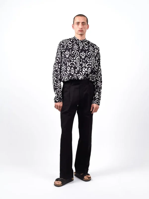Camicia collo alla coreana viscosa Brando