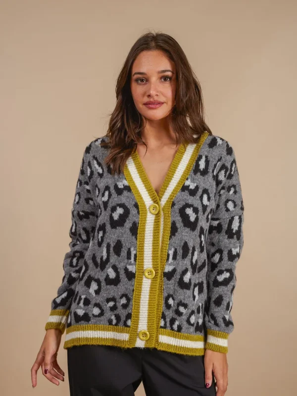 Cardigan animalier Constance