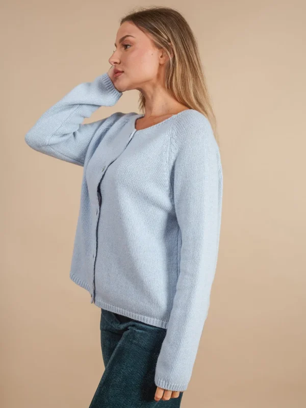 Cardigan bottoni lana e cashmere Rosmara