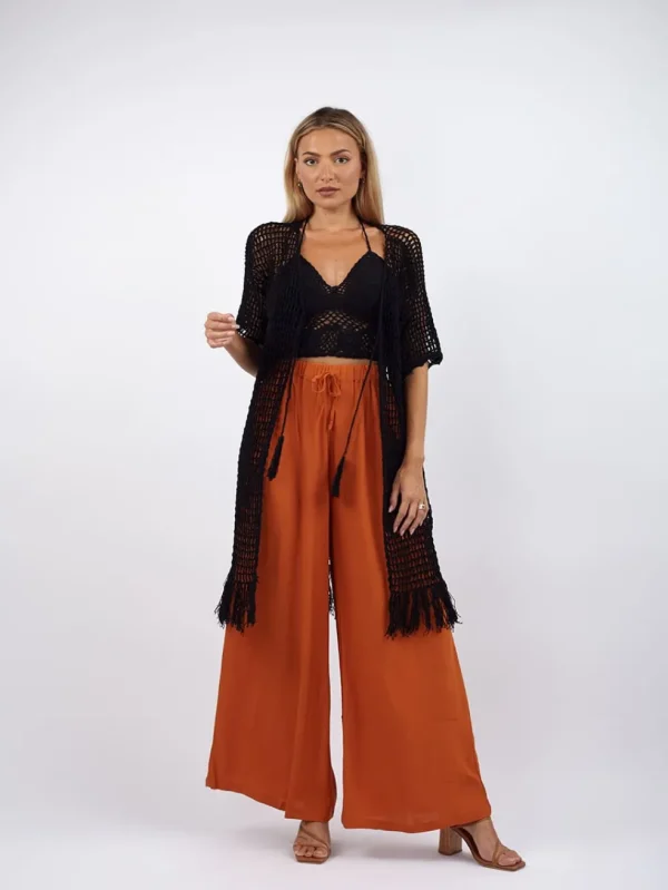 Cardigan con frange Crochet Maria