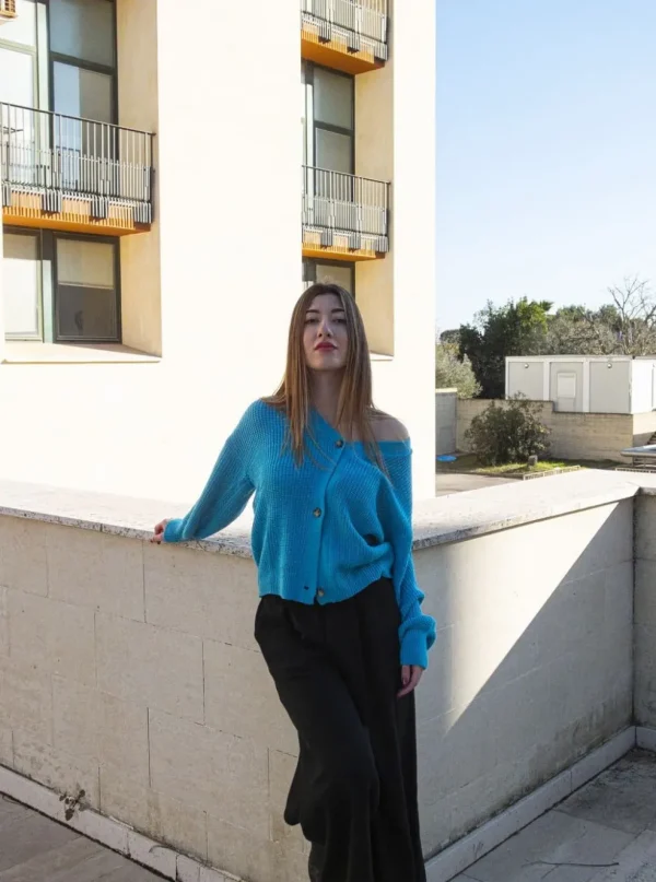 Cardigan corto con bottoni Eleonora