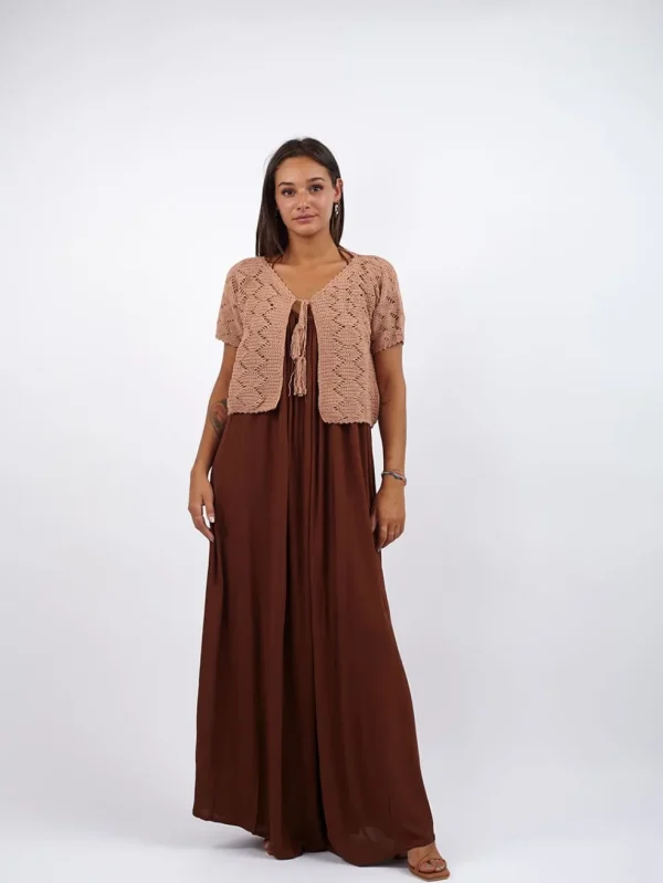Cardigan crop Crochet Jaqueline