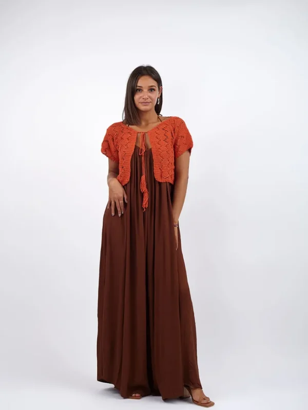 Cardigan crop Crochet Jaqueline