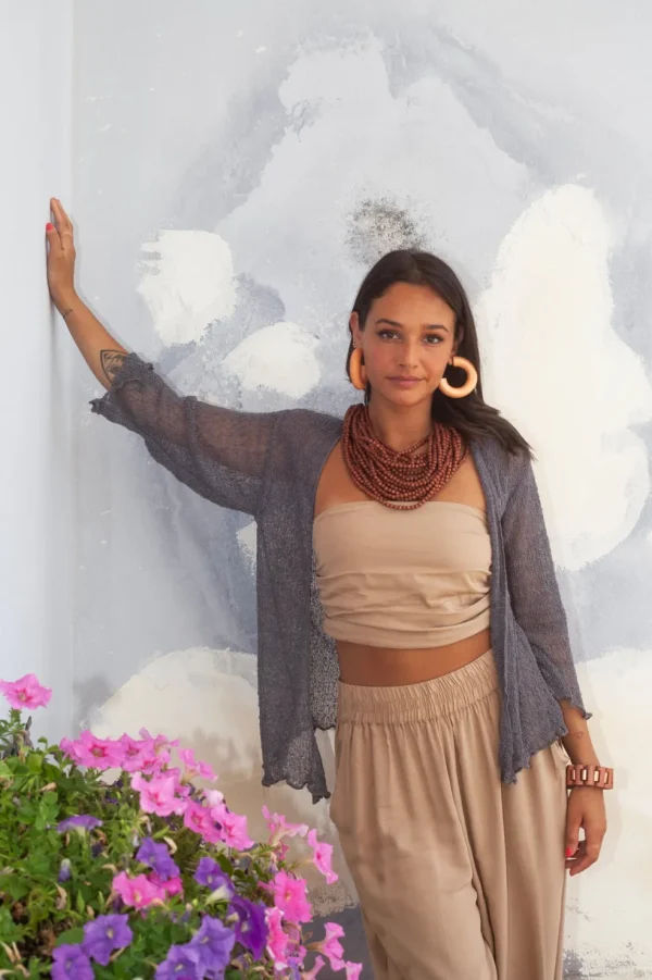 Cardigan rete corto coprispalle rayon Amelia