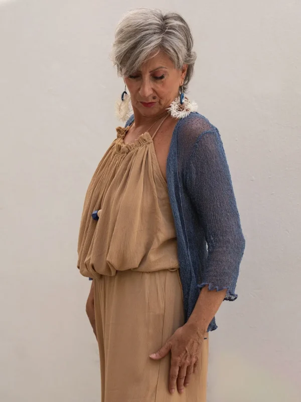 Cardigan rete corto coprispalle rayon Amelia