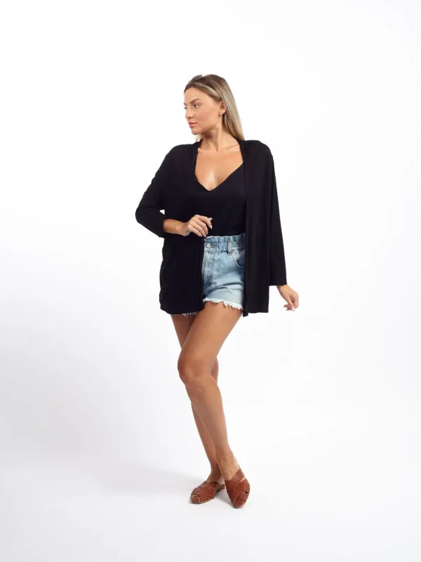 Cardigan tinta unita leggero jersey Adeline
