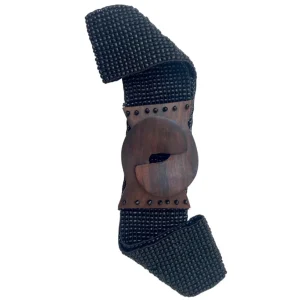 Cintura elastica realizzata a mano da Bali con perline di vetro e legn