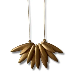 Collana Belize legno metallic