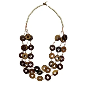 Collana legno di cocco Lombok leggera