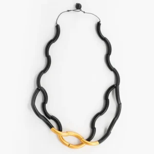 Collana legno Gaia metallic Design