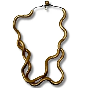 Collana legno Gaia metallic Design