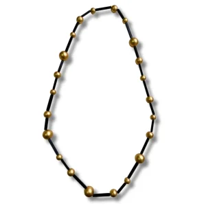 Collana legno leggera little Charvi metallic