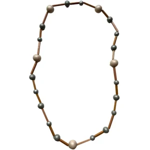 Collana legno leggera little Charvi metallic