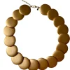 Collana legno regolabile corta Bissau metallic