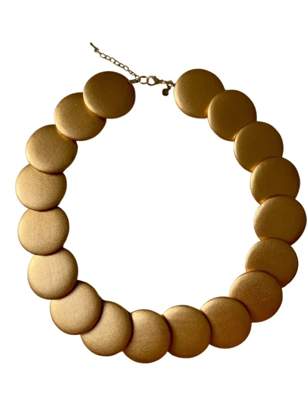 Collana legno regolabile corta Bissau metallic