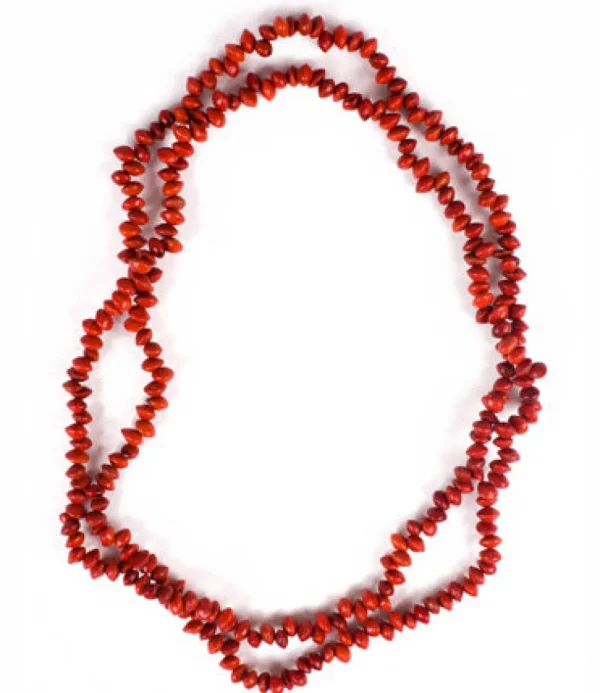 Collana rossa Saga con semi di saga