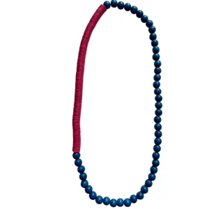 Collana Tunisia lunga legno