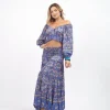 Crop Top scollo bardot e maniche a sbuffo Doroty