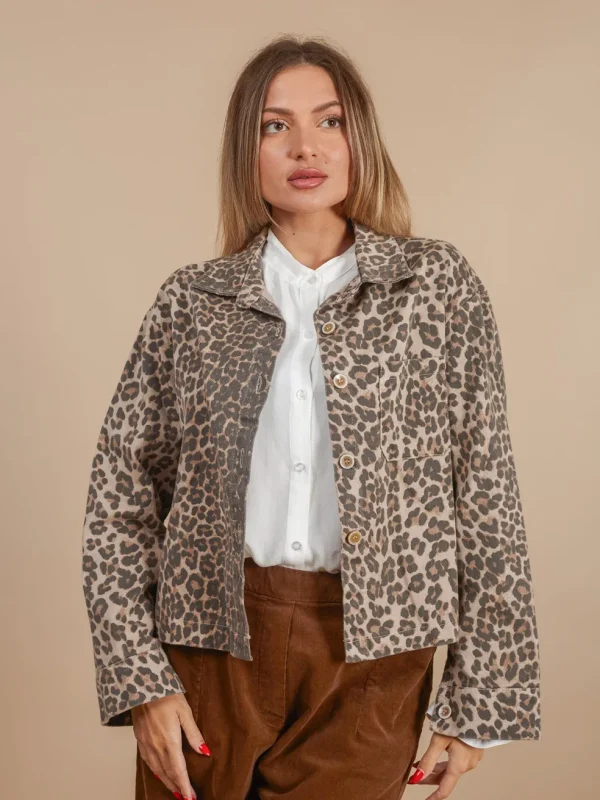 Giacca cotone animalier Lory