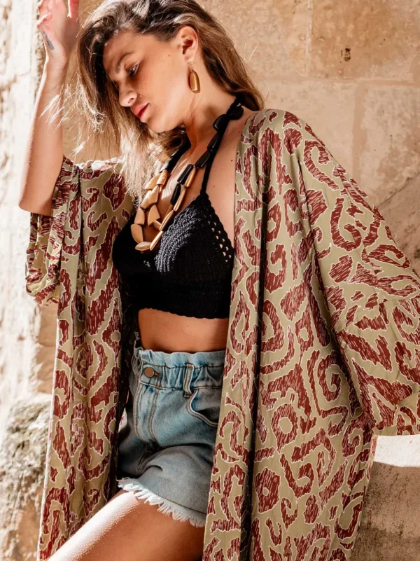 Kimono lungo boho Roselen