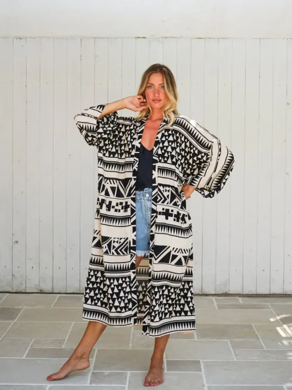Kimono lungo leggero rayon Isla
