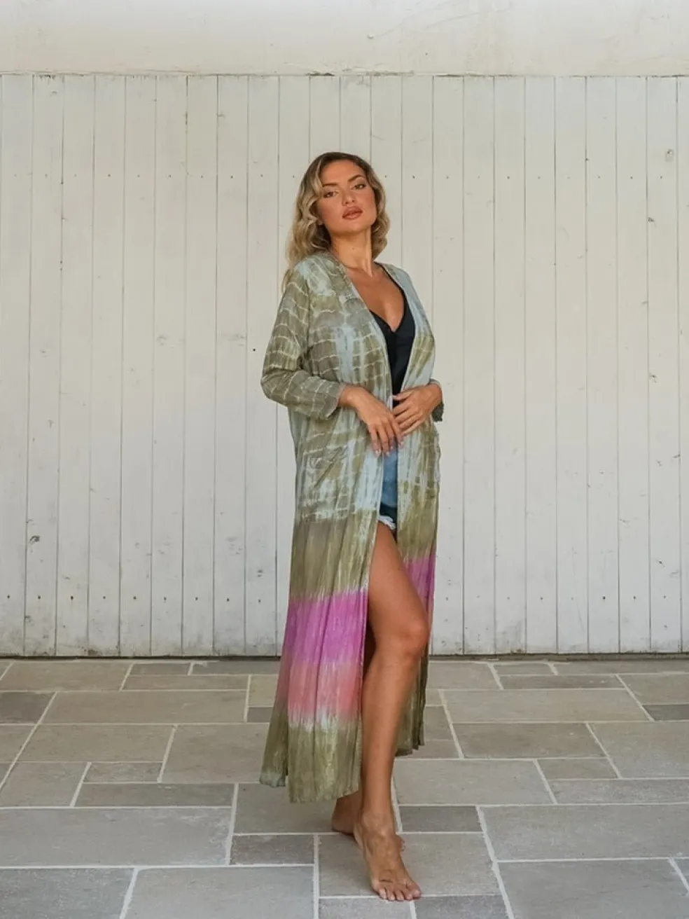 kimono_lungo_rayon_con_ta_2.webp Kimono lungo rayon con tasche stampa sfumata Sawana