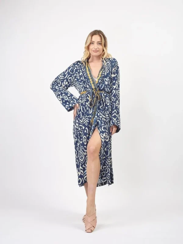 Kimono lungo seta Mireia