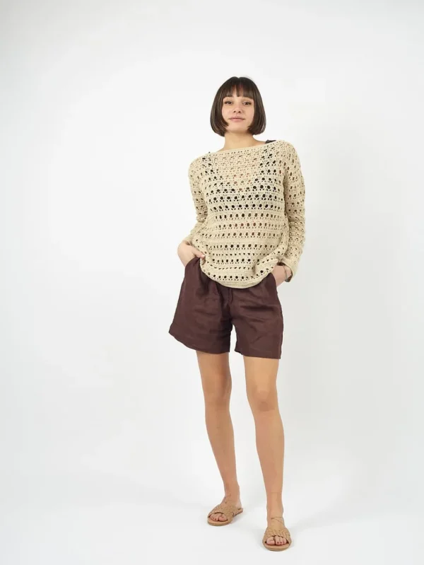 Maglia Crochet manica lunga Saeko