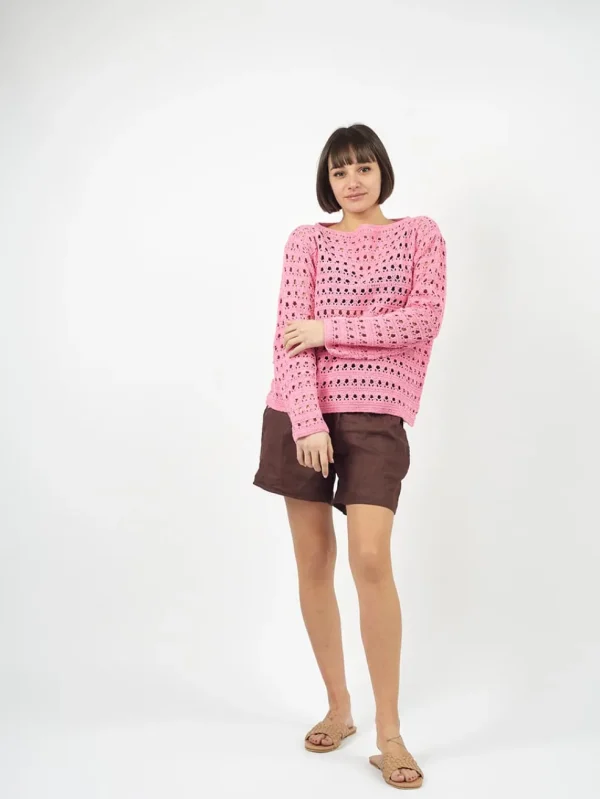 Maglia Crochet manica lunga Saeko
