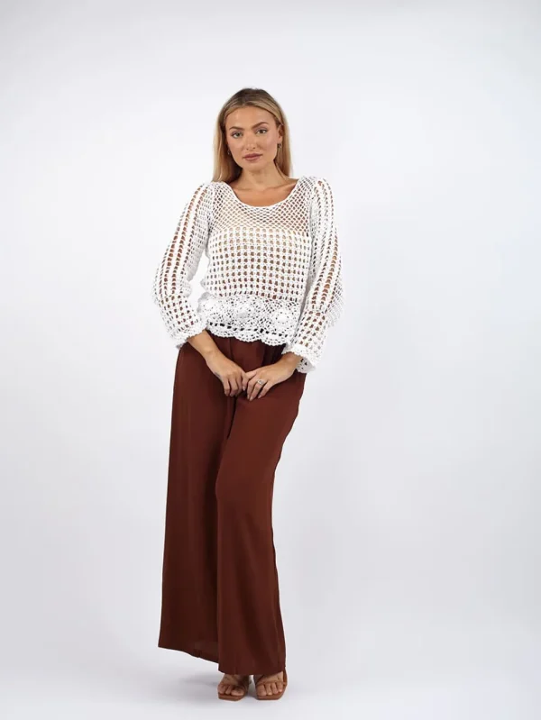 Maglia manica lunga crochet Lilly