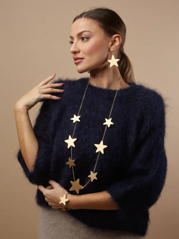 Maglione kid mohair Azzurra