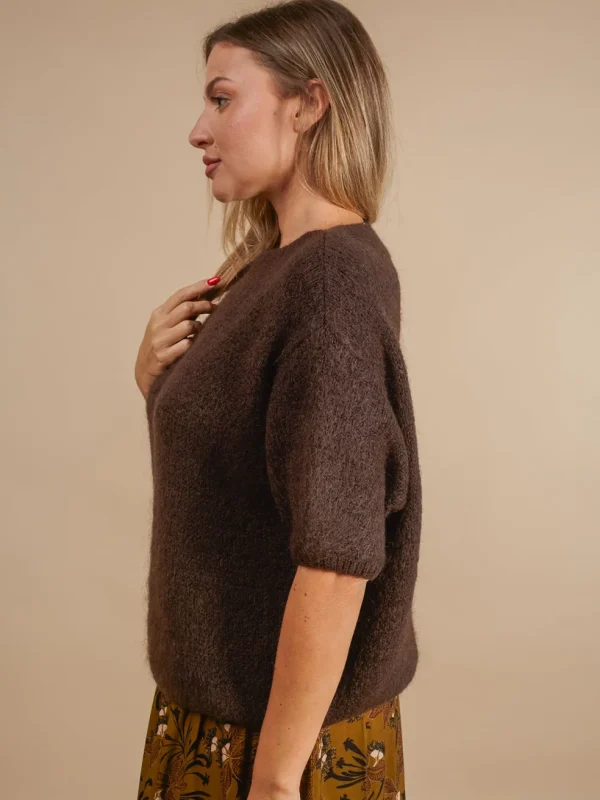 Maglione Kid Mohair manica corta Gavina