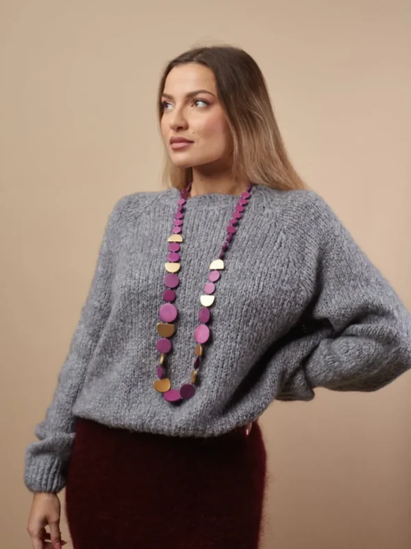 Maglione misto alpaca e lana Leni
