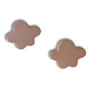 Orecchini a lobo Flor metallic