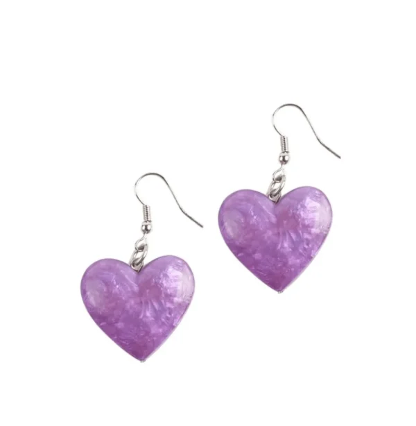 Orecchini Cuore resina